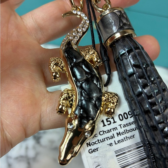 Brahmin Alligator Nocturnal Melbourne Croc Charm Tassel - NWT Key Bag Charm - Picture 6 of 6